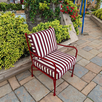 Chaise de jardin d'extérieur de haute qualité au design moderne, légère, avec accoudoirs, imperméable, cadre en acier inoxydable, salon