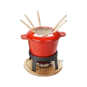 Ensemble de fondue <span class=keywords><strong>en</strong></span> <span class=keywords><strong>fonte</strong></span> Fours hollandais pour un trempage au fromage et au chocolat parfaitement crémeux - Product Image 4