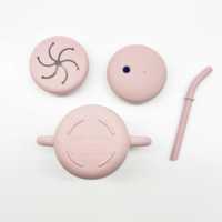 Fenêtre Design Snack Couvercle Bébé Tasse À Eau pour Boire Formation avec Paille pour Tout-Petits 1-3 Ans Bébé Paille Tasse Silicone Sippy Tasse