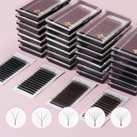 Extensions de Cils Cachemire Vison Haute Qualité Pose Facile Volume Russe Cils Noir Mat Effet Velours Cils Individuels