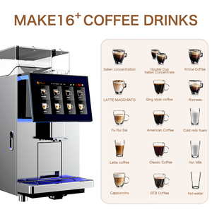 เครื่องชงกาแฟอัตโนมัติแบบโปรแกรมได้ BTB-302 ทำจากสแตนเลส สำหรับใช้ในเชิงพาณิชย์ ชงได้ทั้งเอสเพรสโซและคาปูชิโน เหมาะสำหรับโรงแรม - Product Image 5