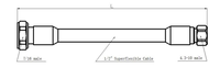 Assurance qualité de l'approvisionnement d'usine 4.3-10 prise mâle à 7/16 Din mâle pour assemblage de câble de raccordement superflexible 1/2 "Superflex