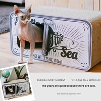 Prix d'usine Griffoir pour chat moderne et classique en forme de boîte de conserve de thon, en carton ondulé durable, à 2 niveaux, écologique