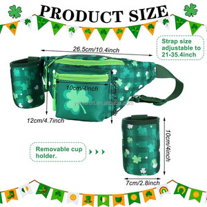 HLC ODM Décoration <span class=keywords><strong>de</strong></span> fête pour <span class=keywords><strong>sac</strong></span> banane Shamrock avec porte-boissons, <span class=keywords><strong>sac</strong></span> banane pour hommes et femmes, fête <span class=keywords><strong>de</strong></span> festival, fournitures <span class=keywords><strong>de</strong></span> fête - Product Image 5