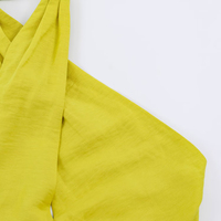 Robe Midi Chic et Tendance pour Femme PB&ZA Été 2026 – Nouvelle Collection, Sans Manches, Couleur Unie, Col Halter, Élégante, Simple, Dos Nu
