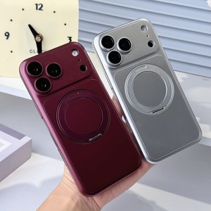 Coque de téléphone magnétique mate dépolie couleur originale avec support rotatif pour iPhone 18 17 16 Pro Max - Product Image 4