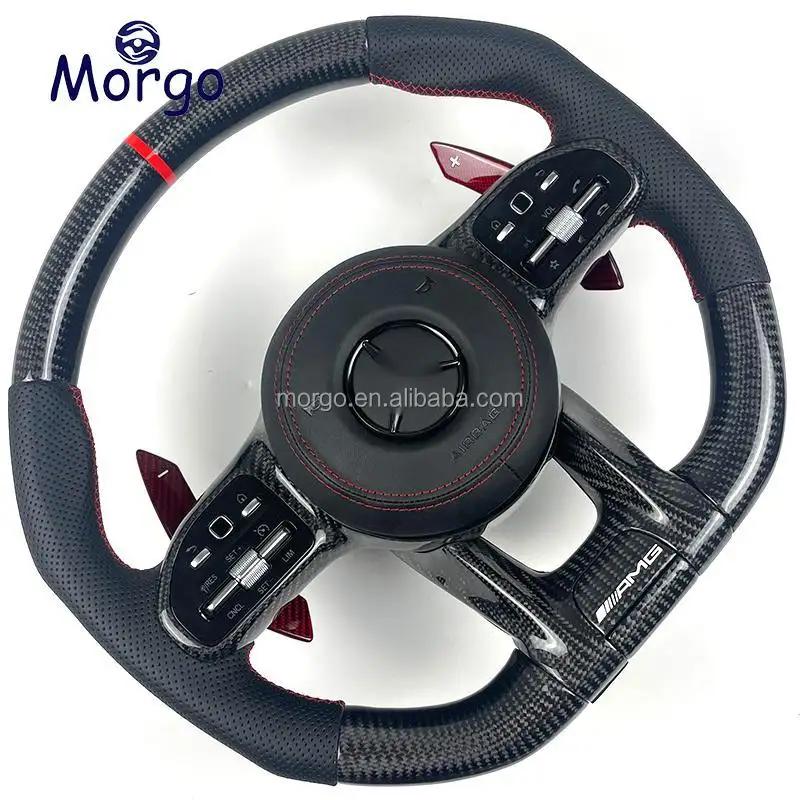 Roda Kemudi Serat Karbon Mercedes Benz AMG, Roda Kemudi Serat Karbon Kelas C W204 C63 W212 W218 W207 W172 S