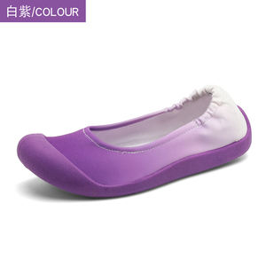 Dernière nouveauté couleur nude ballet chaussures plates danse filles baskets en caoutchouc marche petite quantité commande personnaliser fabricant - Product Image 3