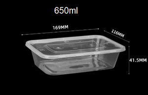 Food Grade PP <strong>Rectangular</strong> Disposable Takeaway Box Custom Extra Thick <strong>Clear</strong> Meal Prep <strong>Container</strong> with Lid Fast Food Packaging Box - Product Image 4