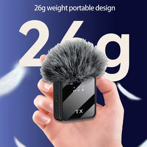 Professional Wireless Lapel <b>Microphone</b> 2.4G Dual Mic Hands Free Interview Recording Mic <b>for</b> Phone Camera Vlog - Product Image 3
