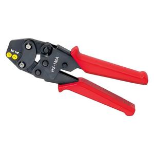 Miniature Bare Terminal Crimping <b>Pliers</b> HS-1MA/2MA Ratchet Type 23 Awg Front Entry Industrial Grade - Product Image 1