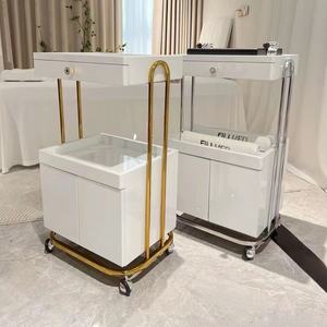 Chariot de salon de beauté roulant, design luxueux, chariot à outils, chariot de manucure, organisateur moderne, carrito con ruedas, mobilier de salon - Product Image 2