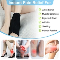 Attelle de compression réutilisable en gel froid pour cheville, mains libres, pour entorse de la cheville, tendinite d'Achille, thérapie par le froid du talon et du pied