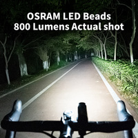 Lampe de poche pour guidon de vélo 400LM de haute qualité pour la conduite de nuit Lampe frontale étanche pour vélo de route et de montagne