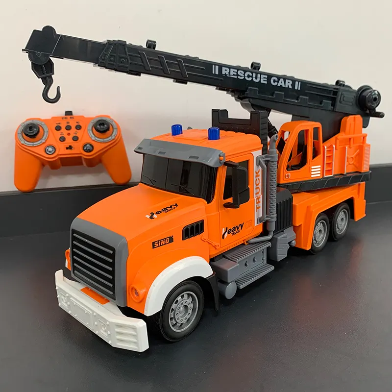 RC Crane Truck 11 Channel 1:24 Construção Veículos Brinquedos com One-Touch Lift Sounds & music