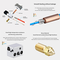 Kit Hotend untuk Printer 3D Elegoo Neptune 4, Part Bimetal Heatbreak, Heat Block, Heater, Thermistor untuk Print Head Neptune 4 Pro
