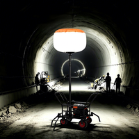 Tour d'éclairage LED gonflable étanche pour travaux de construction, luminaire d'événement, lumière du jour équilibrée 5000K haute puissance