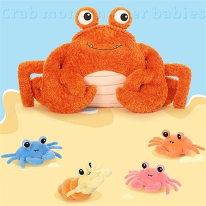 Mascotte géante en peluche de <span class=keywords><strong>crabe</strong></span> personnalisée OEM ODM avec mini crabes colorés pour cadeau promotionnel de fête prénatale ou cadeau d'affaires en gros - Product Image 2