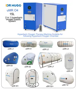 Dr. Hugo UMR เครื่องบำบัดด้วยออกซิเจนไฮเปอร์บาริกแบบ15L O4ออกซิเจนในห้องออกซิเจนใช้ออกซิเจนไฮเปอร์บาริค + คอมเพรสเซอร์