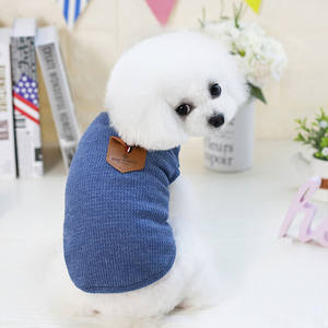 Vêtements pour animaux de compagnie pour <span class=keywords><strong>chien</strong></span> en peluche de style européen coréen <span class=keywords><strong>japonais</strong></span> 18 nouveaux classiques gilet en coton motif solide vente en gros - Product Image 5