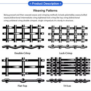 65 Mn Hoog Koolstofstaal Geplooid Gaas Voor Steenbreker Platbinding Voor Mijnzeven En Schermtoepassing - Product Image 5