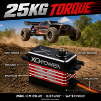 Servomoteur numérique programmable XQ-POWER 8.4V XQ-BLS325, étanche, 25KG, sans balais, profil bas, boîtier en aluminium pour voiture RC 1/10