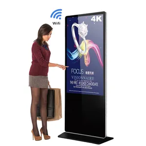 Tótem de señalización digital interactivo Vertical de pie, pantallas táctiles de TV LCD, quiosco, pantalla publicitaria para publicidad