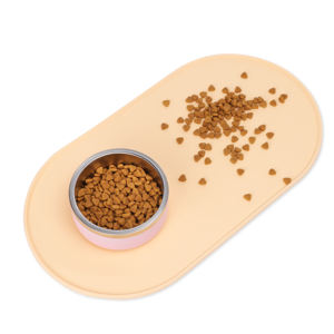 Alfombrilla portátil moderna para mascotas, impermeable, de silicona, antidesbordamiento, almohadillas antideslizantes para alimentación de perros y gatos, cama de seda de estilo sólido para mascotas - Product Image 1
