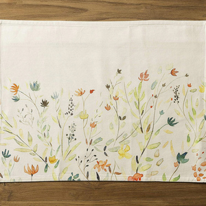 Handmade Cotton Linen Placemats Round Printed Table Accents with Plaid Style Waterproof Lace Fabric for <strong>Weddings</strong> - Product Image 2
