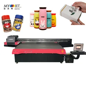 MYJET 2.5M high-speed flatbed printer G5/G6 print head 2513UV flatbed printing for water cup printing