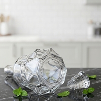 Carafe en verre de cristal facetté de luxe 750 ml avec bouchon en liège du Shandong pour XO, brandy, whisky – Fournisseur d'usine – Personnalisable