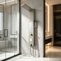 Colonne de douche électrique murale chauffante SUS304 avec affichage numérique pour eau chaude instantanée, idéale pour les salles de bain d'hôtels de luxe