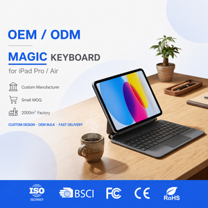 Teclado Mágico con Retroiluminación LED para <span class=keywords><strong>iPad</strong></span> <span class=keywords><strong>10</strong></span>.ª Generación <span class=keywords><strong>10</strong></span>.9 2022 <span class=keywords><strong>iPad</strong></span> A16 2025, Teclado en Árabe, Español y Ruso HL-128BS - Product Image 1