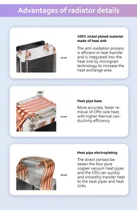 MuteCooler S400-115x Factory Outlet 2 4 6 Heat Pipes CPU Air Cooler Dual Tower Radiator