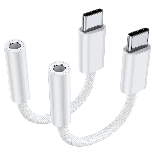 2024 Hot Sale C Type to 3.5mm Dac Headphone Audio Jack Adapter Cable With Box Packaging