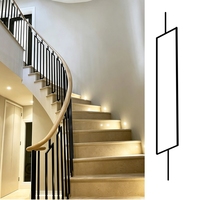 Balustres en acier forgé métallique, grand rectangle angulaire, carré de 5/8 po, pour balustrades d'escalier intérieur et décoration d'escaliers