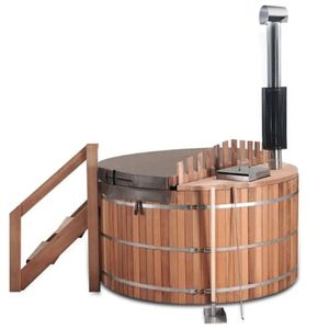 ホットタブホットタブラウンドウッド薪ストーブ付き - Product Image 6