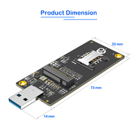 Adaptateur NGFF Key-B M.2 vers USB 3.0 avec emplacement pour carte SIM pour modules 3G/4G/LTE, compatible ordinateur portable/ordinateur de bureau, matériau PCB en stock