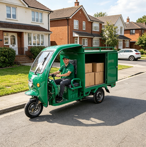 Triciclo Eléctrico de Carga de 3 Ruedas FGQ con Cabina Cerrada y Estructura de Acero al Carbono para Transporte de Mercancías y Logística - Product Image 1
