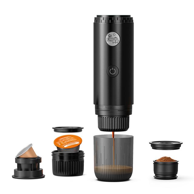 3In1 2in1 Portable 19Bar Automatic Coffee Maker USB Capsule Coffee Maker Espresso Coffee Machine CM-T09-B