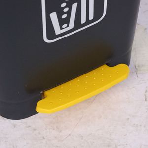 <b>Plastic</b> Foot Operated Lidded Waste <b>Bin</b> Rectangular Indoor Pedal Sanitation Commercial <b>Kitchen</b> Use - Product Image 4