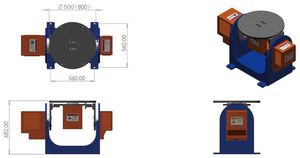 Posicionador Horizontal de Doble Eje Borunte de Alta Precisión para Brazo Robótico KUKA/FANUC/YASKAWA - Capacidad de Carga Personalizable de 1.5-2.0kW - Product Image 3
