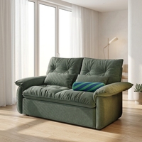 Canapé en tissu rembourré 3 places, motif vertical, pieds hauts, style moderne, meubles pour salon et chambre à coucher