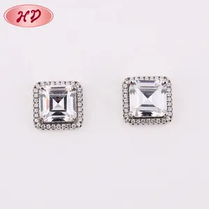 2018 Fashion Wedding Gold Plated Jewelry AAA Cubic Zirconia,Rhinestone Platinum Plated Hanging Stud Earrings for Woman