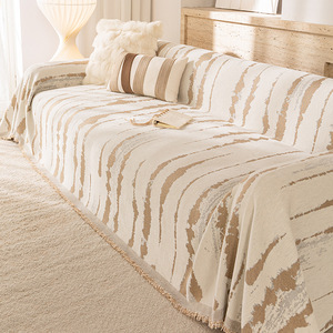 <b>Sofa</b> Cover Stripe Pattern 145-185CM Non-Slip Full Coverage Modular <b>Sofa</b> <b>Protector</b> - Product Image 1