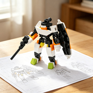 70Pcs Educational STEM DIY Building <b>Block</b> Set Robot Mecha Soldier Construction Bricks Toy For Kids Assembly Play Bricks Toy Kit - Product Image 4