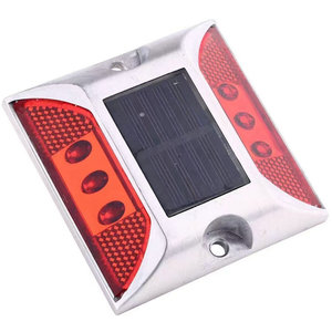 Luces de Advertencia de Seguridad Vial con Marco de Aluminio, Montaje en Suelo, LED Intermitente, Alimentadas por Energía Solar, IP65 - Product Image 3