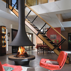 Il fornitore di camini con <span class=keywords><strong>focolare</strong></span> domestico resistente <span class=keywords><strong>al</strong></span> calore da crociera sospende il camino sospeso 1000/1200/1500mm per uso interno dell'hotel - Product Image 3