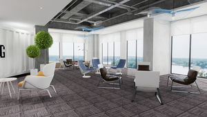 Moquette modulaire de 50 cm, <span class=keywords><strong>carré</strong></span>, minimaliste, gris foncé, avec motif texturé à profil bas, pour les espaces commerciaux haut de gamme - Product Image 5