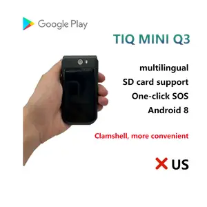 TIQ MINI Q3 Clé de téléphone à rabat Double écran Prise en charge du système Android multilingue 4G Google Téléphone intelligent